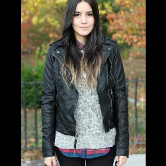 abercrombie faux leather jacket